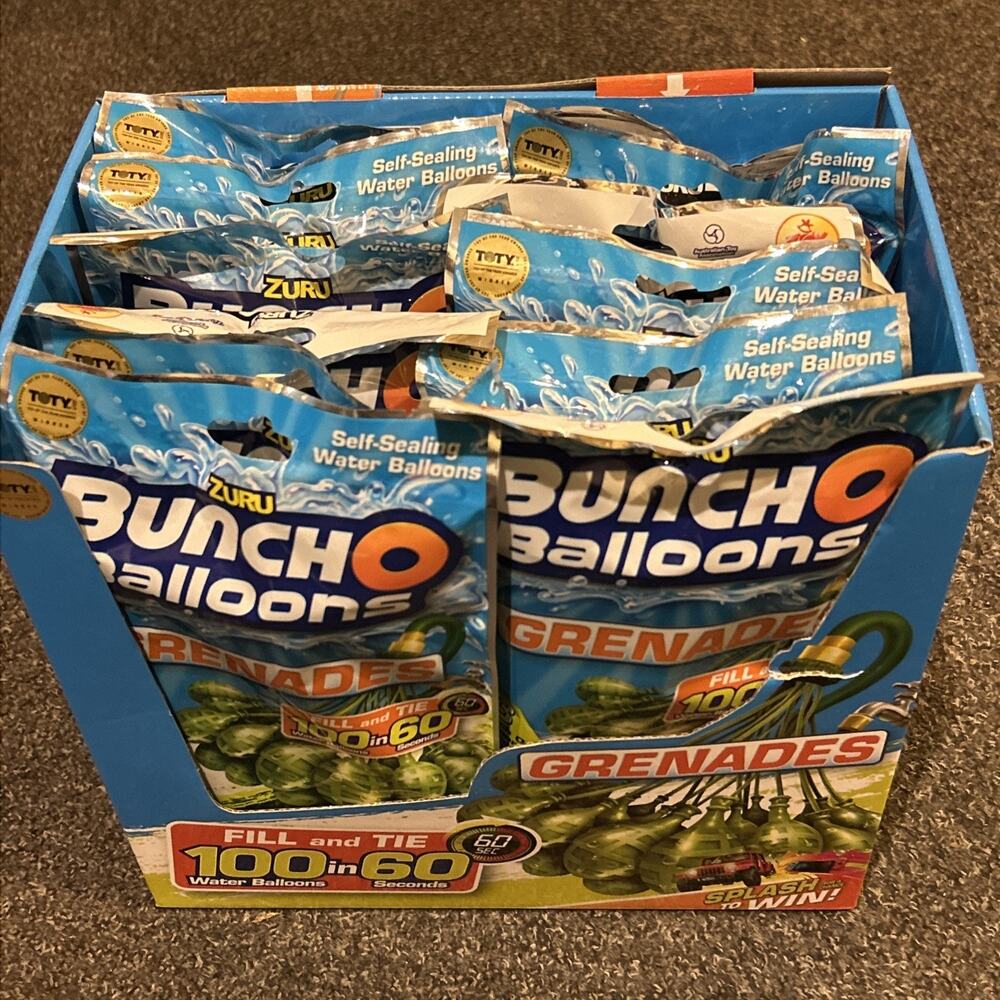 ZURU Bunch O Ballons Grenades and Self-sealing Water Balloons case of 12 NEW